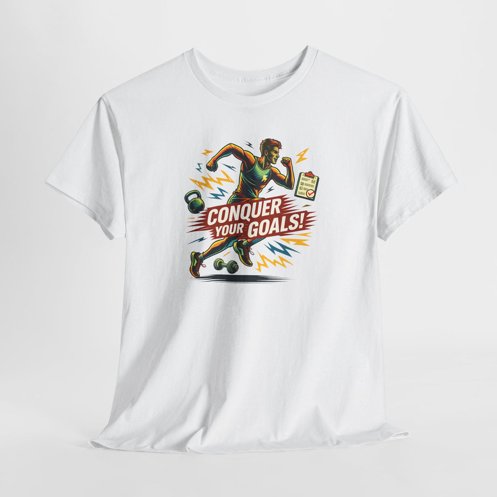 Conquer Your Goals! Athletic Motivational Tee