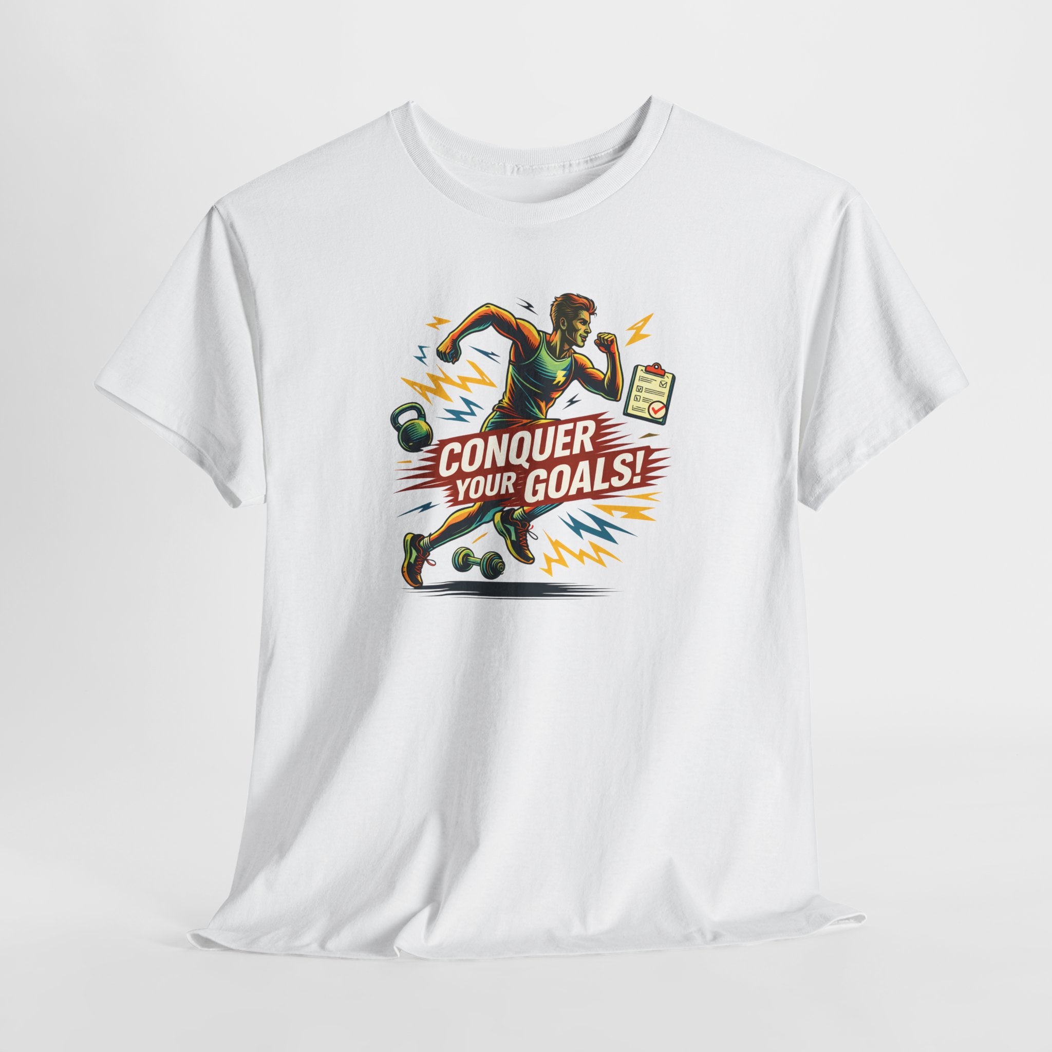 Conquer Your Goals! Athletic Motivational Tee