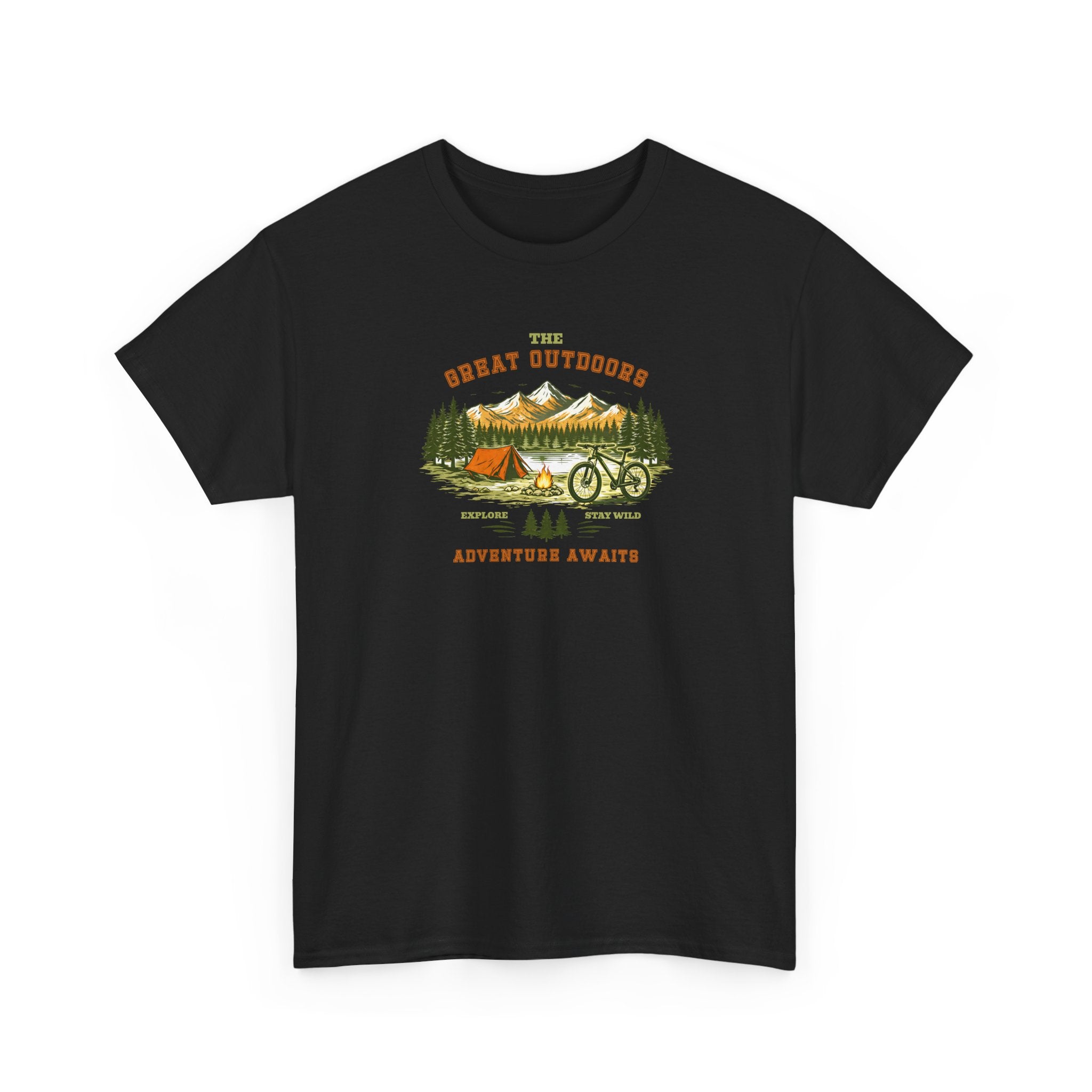 Outdoor Adventure T-Shirt — "The Great Outdoors"  Bike Nature Camping Tee