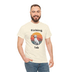 Fishing Lab T-Shirt — Retro Sunset Labrador Fishing Tee for Dog Lovers