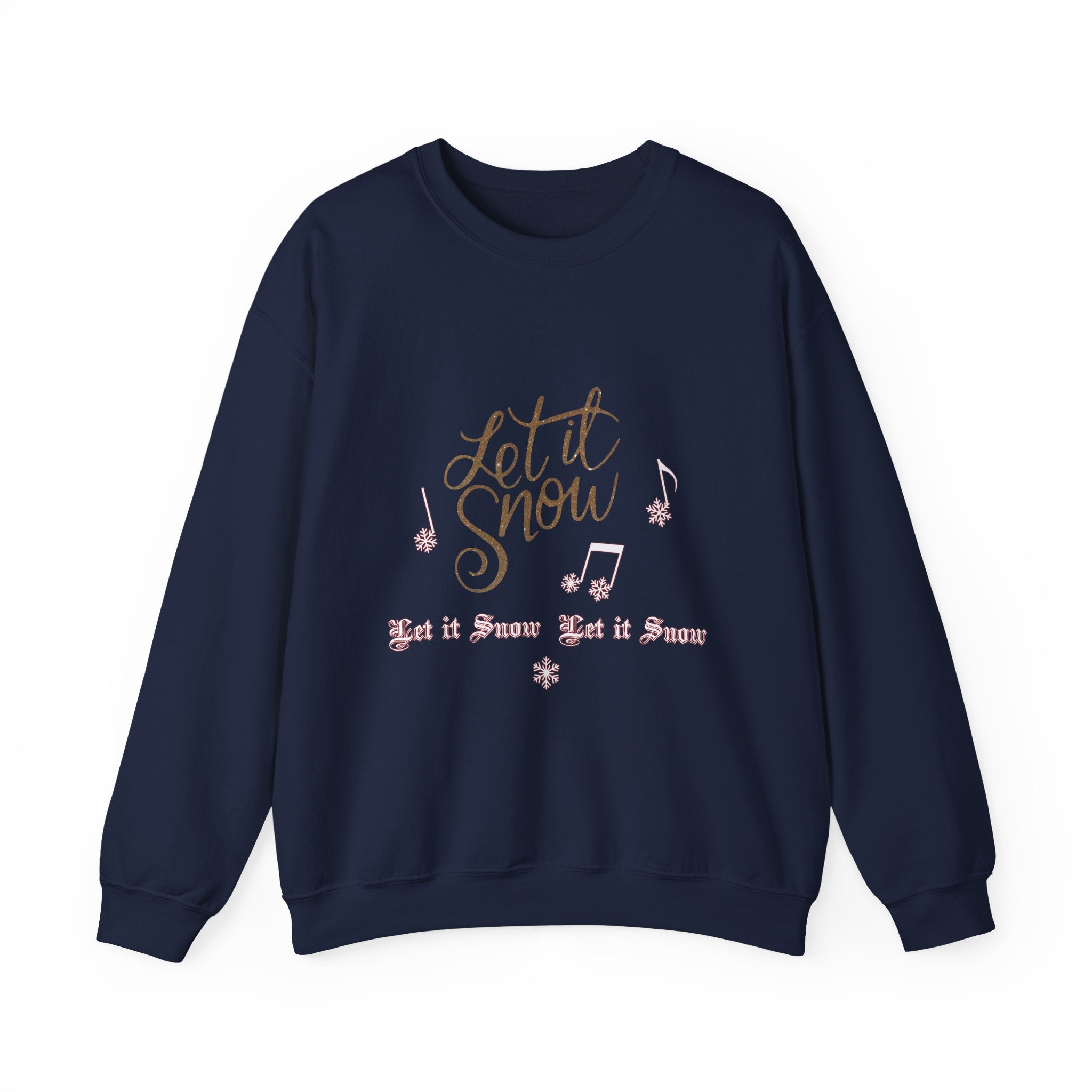 Let It Snow Sweatshirt — Holiday Crewneck with Music Notes