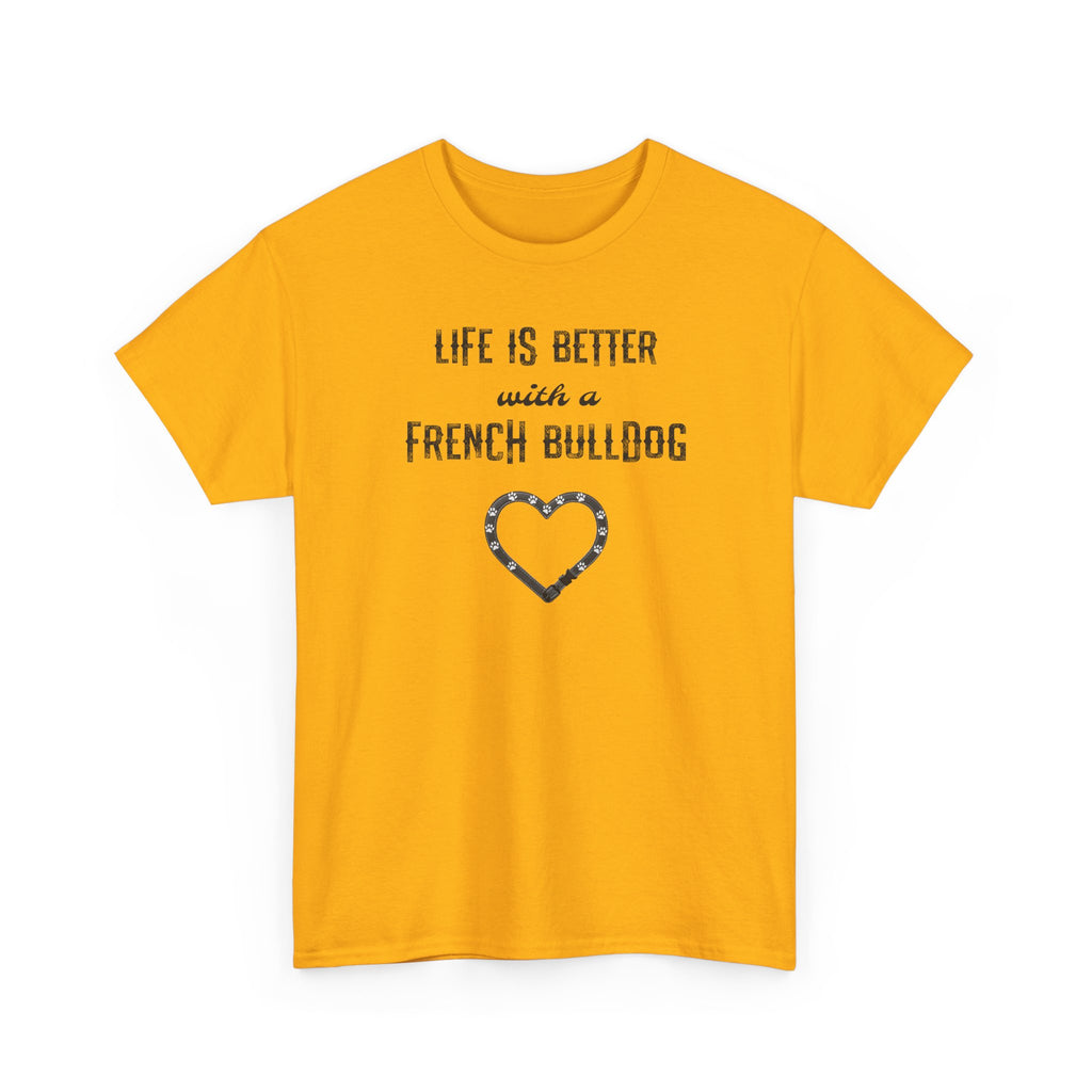 Life Is Better with a French Bulldog Heart Dog Lover Tee