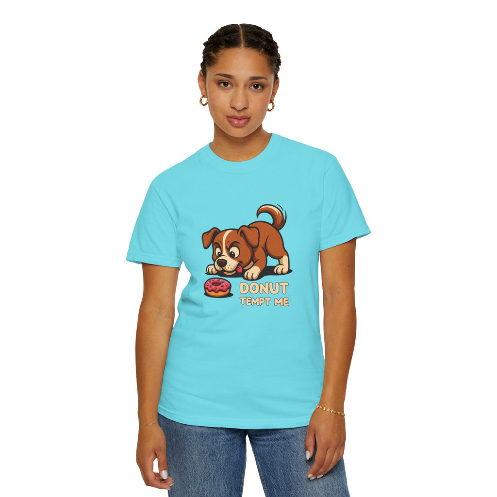 Donut Tempt Me T-Shirt — Cute Puppy & Donut Graphic Tee