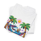 Beach Shark Hammock T‑Shirt — Tropical Summer Vibes Graphic Tee