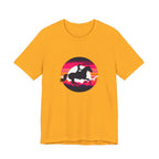 Woman Horse Riding Retro Sunset Tee