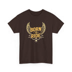 Born to Ride T‑Shirt — Motorcycle Wings Graphic Tee
