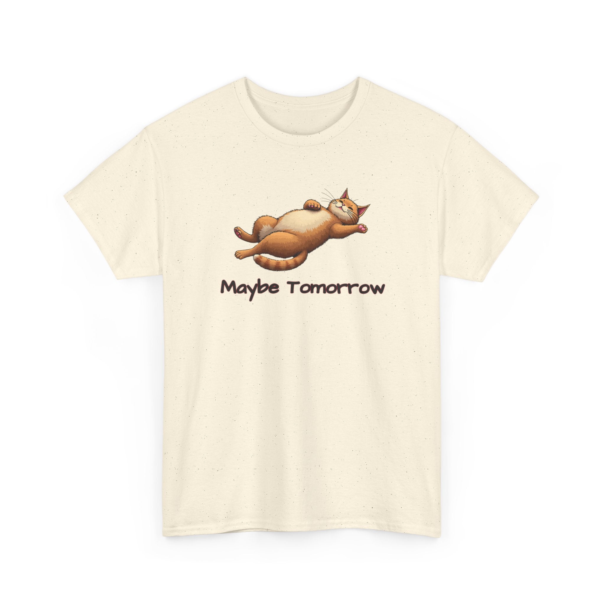 Maybe Tomorrow Cat T-Shirt — Lazy Cat Funny Graphic Tee