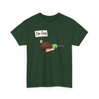 Cute Cartoon 'I'm Fine' Funny Dry Humor Graphic Tee