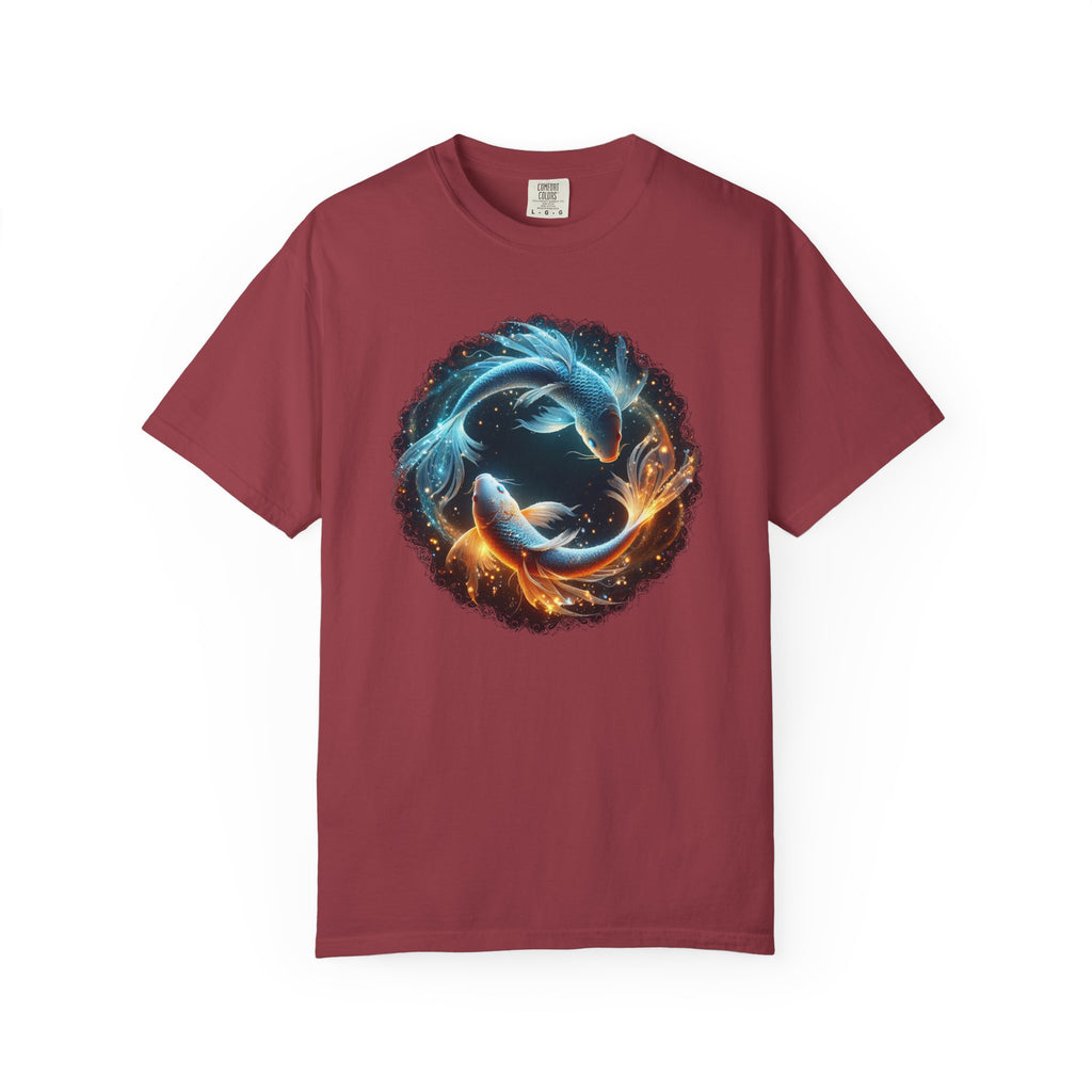Yin Yang Koi Fish T-Shirt — Fire & Water Koi Circle Tee
