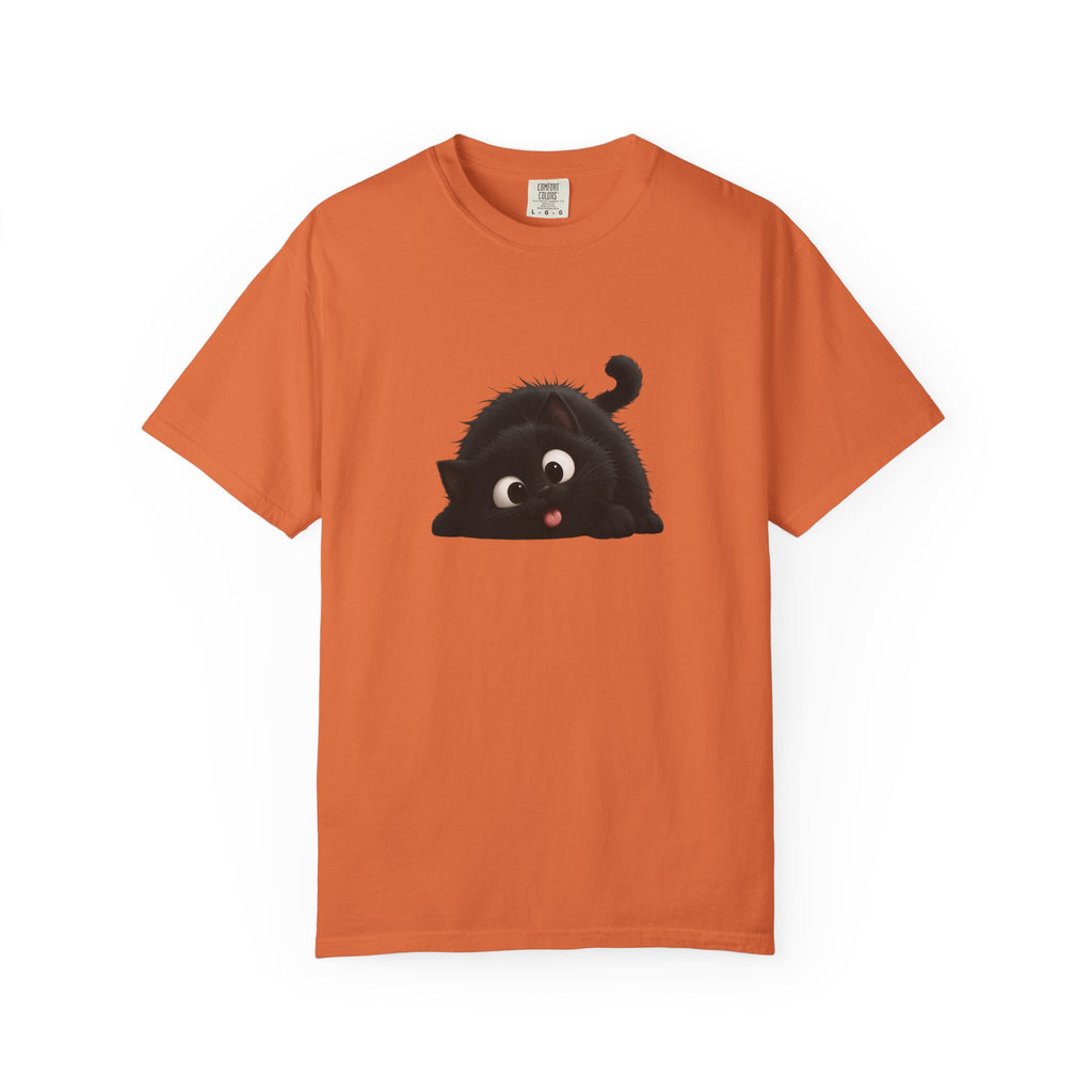 T-Shirt — Playful Black Kitten Graphic Tee