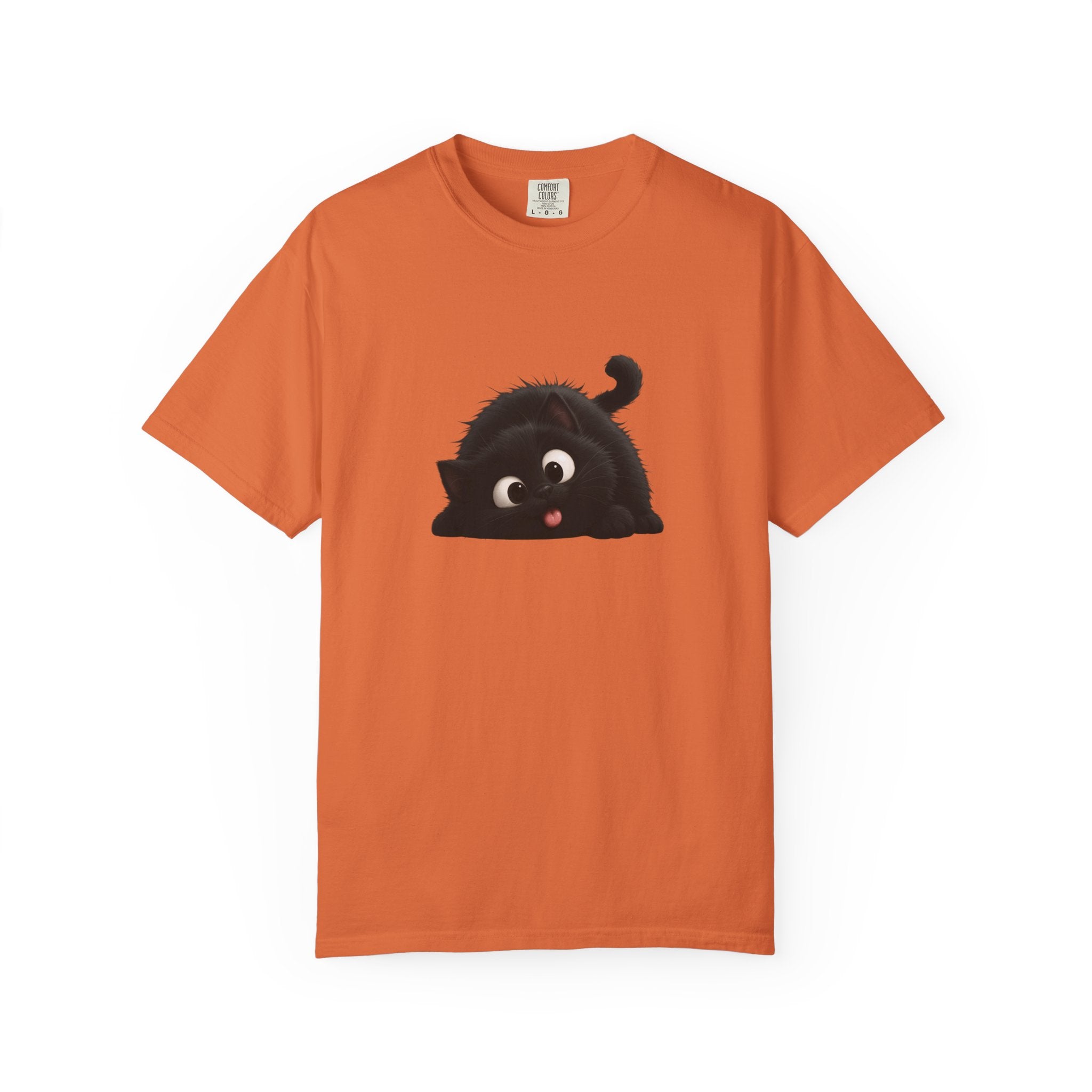 T-Shirt — Playful Black Kitten Graphic Tee
