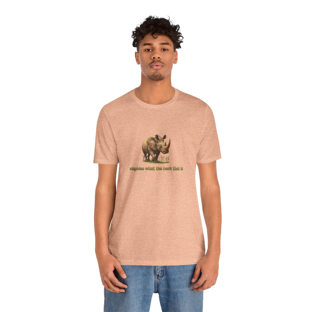 Elephant Rhino Graphic Tee — "elephino what the heck this is" Funny Wildlife T-Shirt