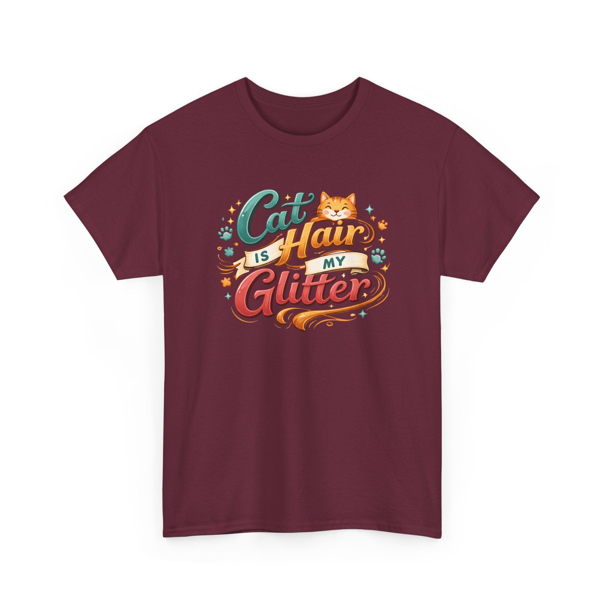 Cat Hair Is My Glitter T-Shirt Funny Cat Lovers Tee