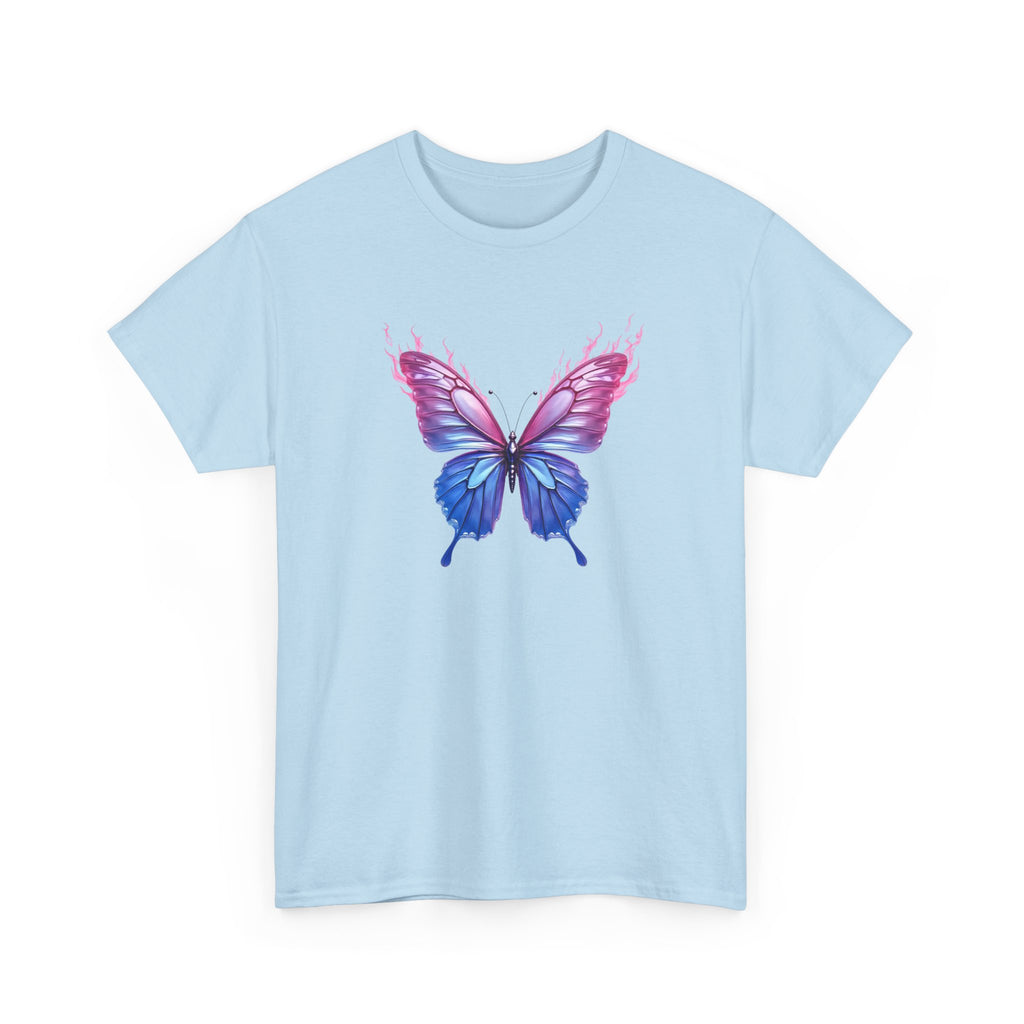 Butterfly Graphic Tee — Pink & Blue Watercolor Butterfly Shirt