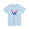 Butterfly Graphic Tee — Pink & Blue Watercolor Butterfly Shirt