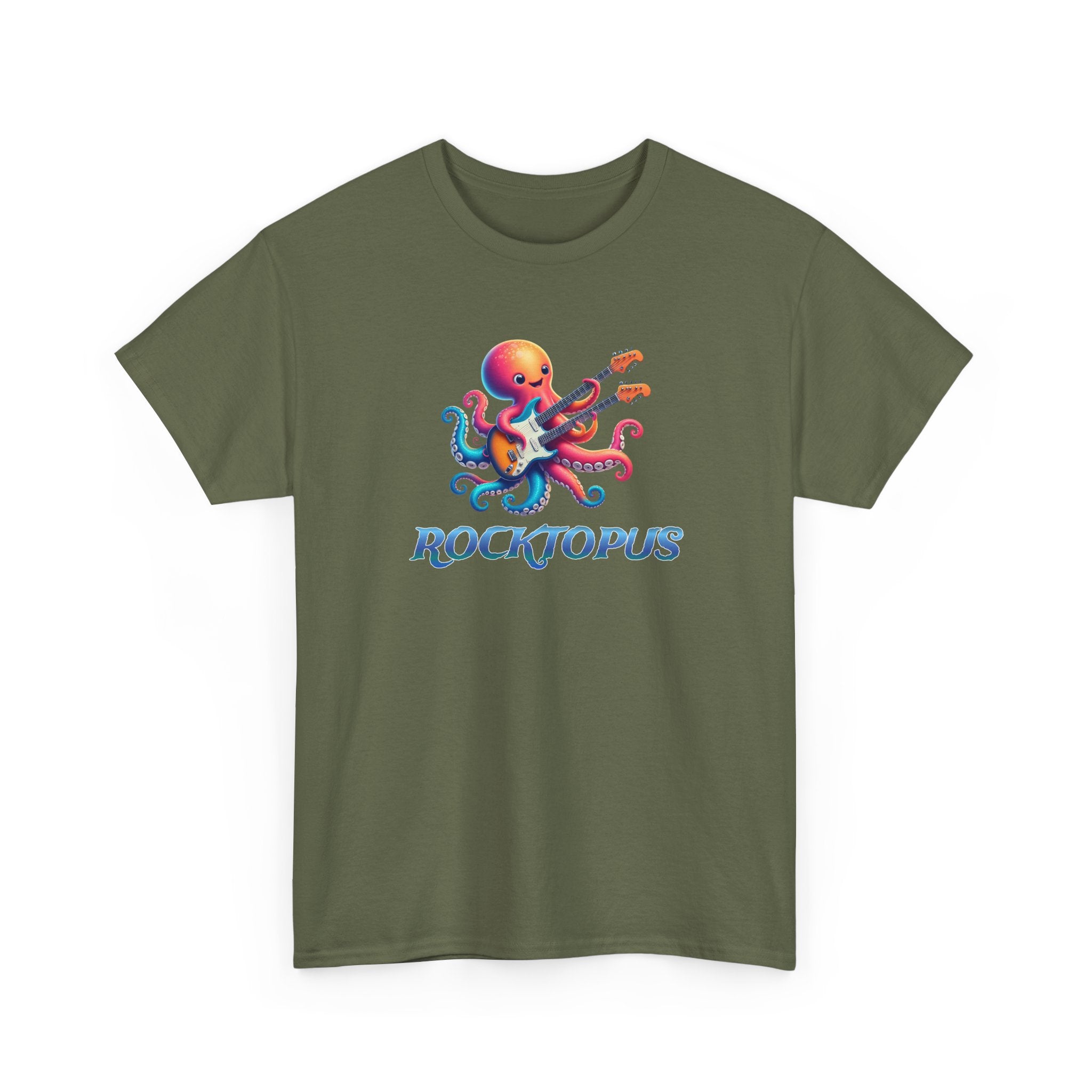 Rocktopus T-Shirt — Colorful Octopus Playing Guitar Tee