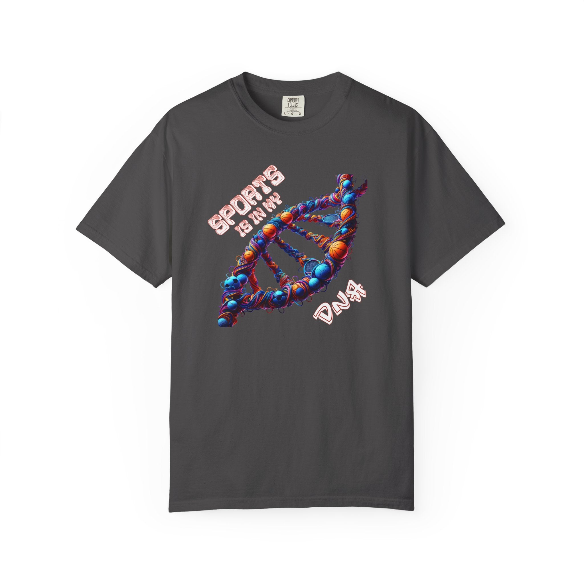 DNA Strand Graphic T-Shirt — "Sports is in my DNA" Athletic Tee