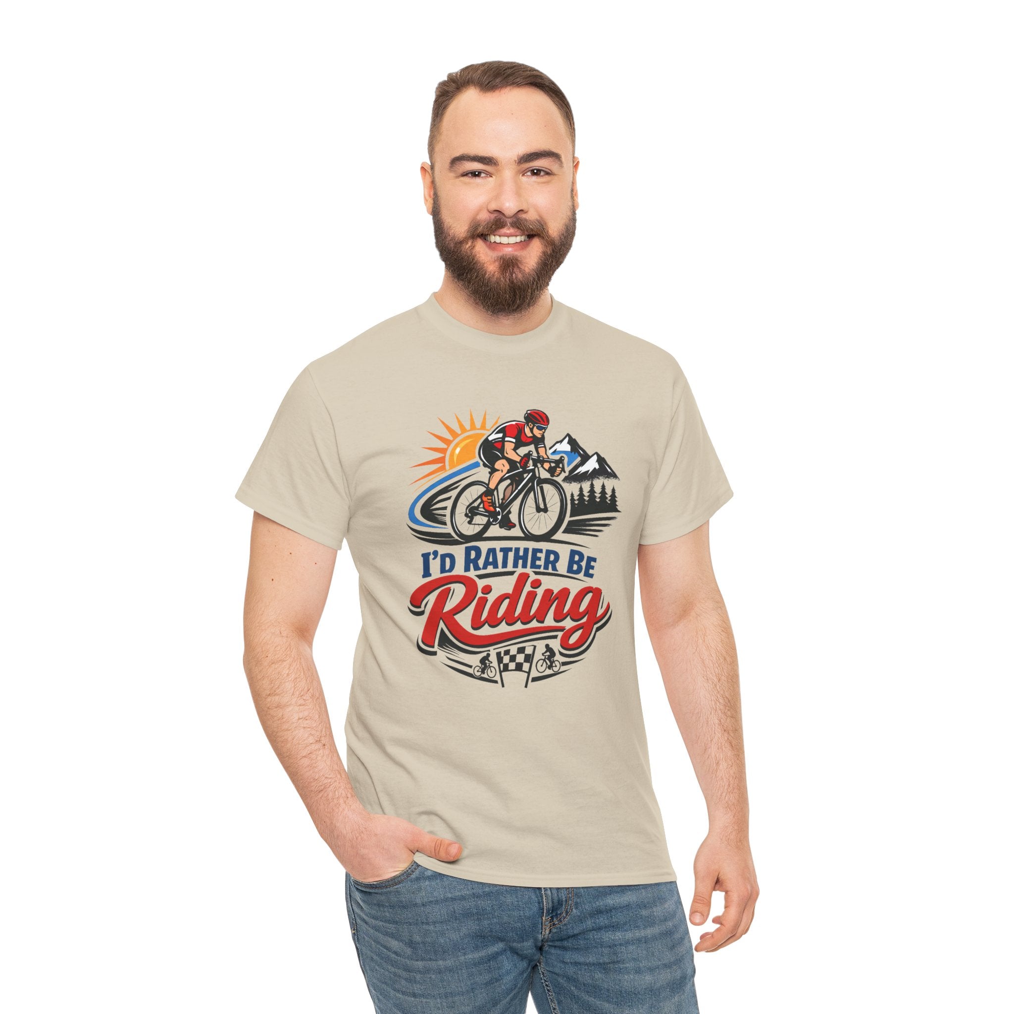 I'd Rather Be Riding T-Shirt — Cyclist Mountain Biking Tee