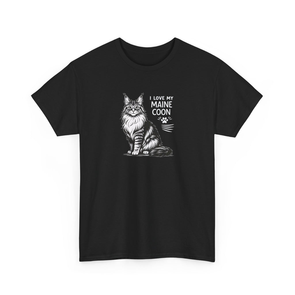 Maine Coon Cat T-Shirt — "I Love My Maine Coon" Tee