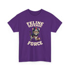 Feline Defense Force T-Shirt — Cute Football Cat Tee for Cat Lovers & Sports Fans