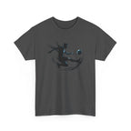 Soccer Player Silhouette Tee — Dynamic Kicking Football Graphic T-Shirt