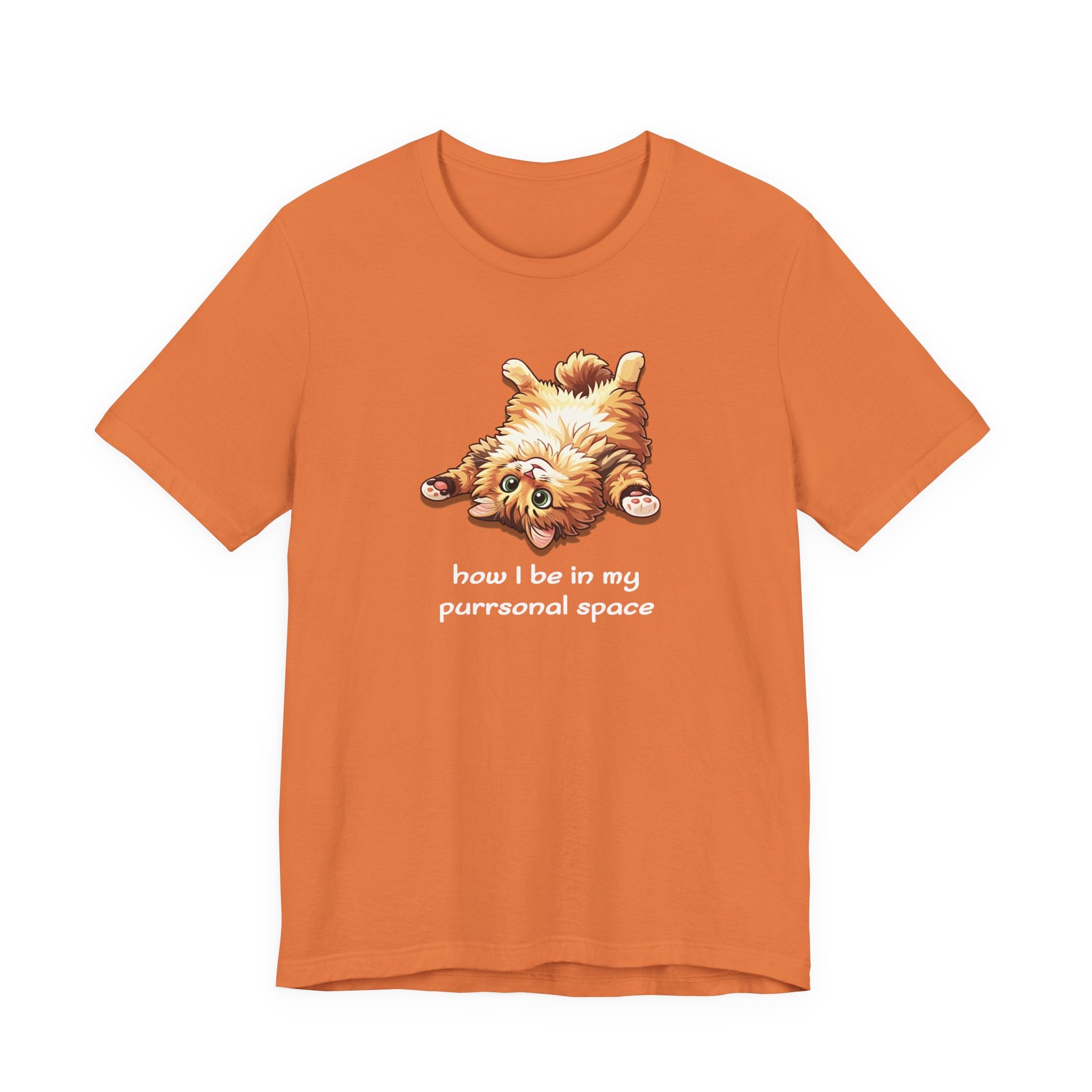 Cat Nap T‑Shirt — "How I Be In My Purrsonal Space" Cute Relaxed Cat Graphic Tee