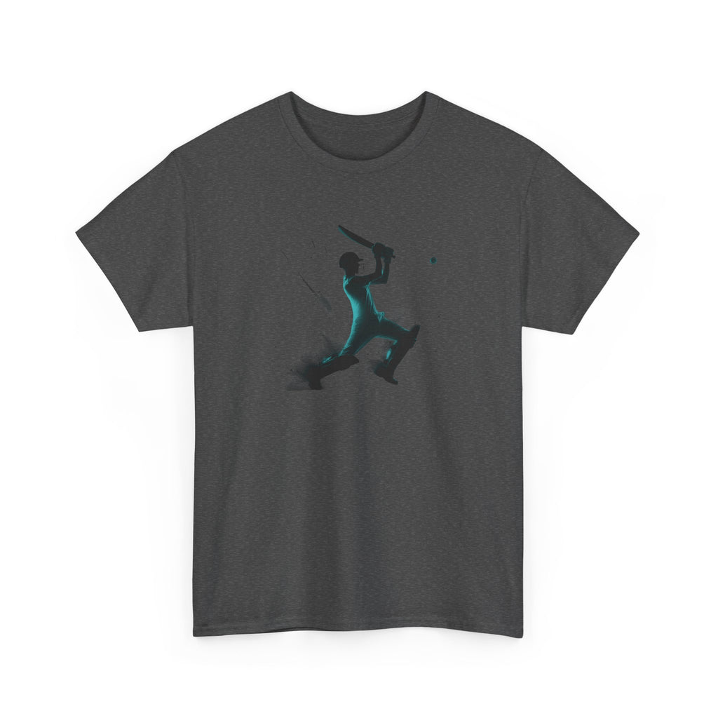 Cricket Batter Silhouette Tee — Action Sports Cricket T‑Shirt
