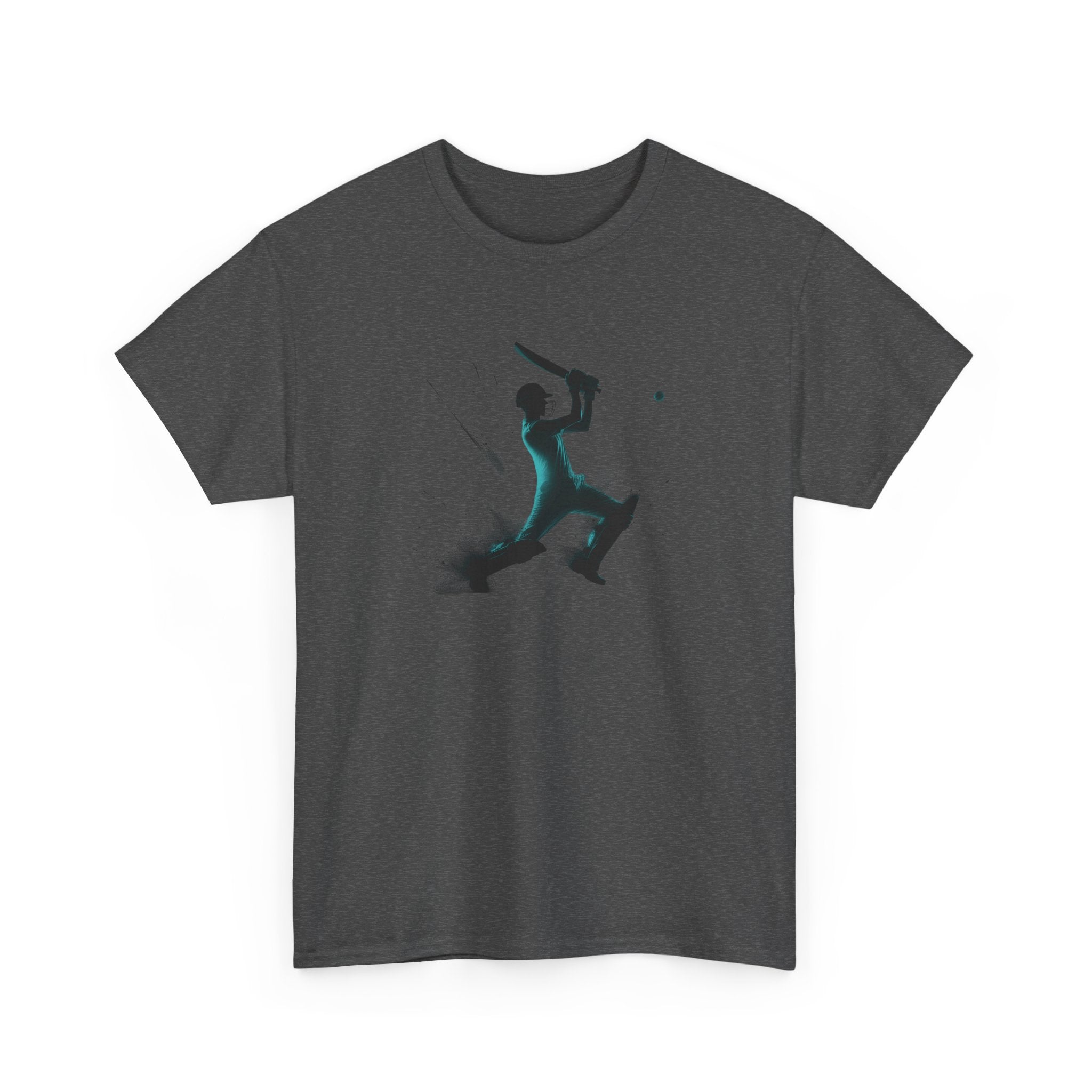 Cricket Batter Silhouette Tee — Action Sports Cricket T‑Shirt