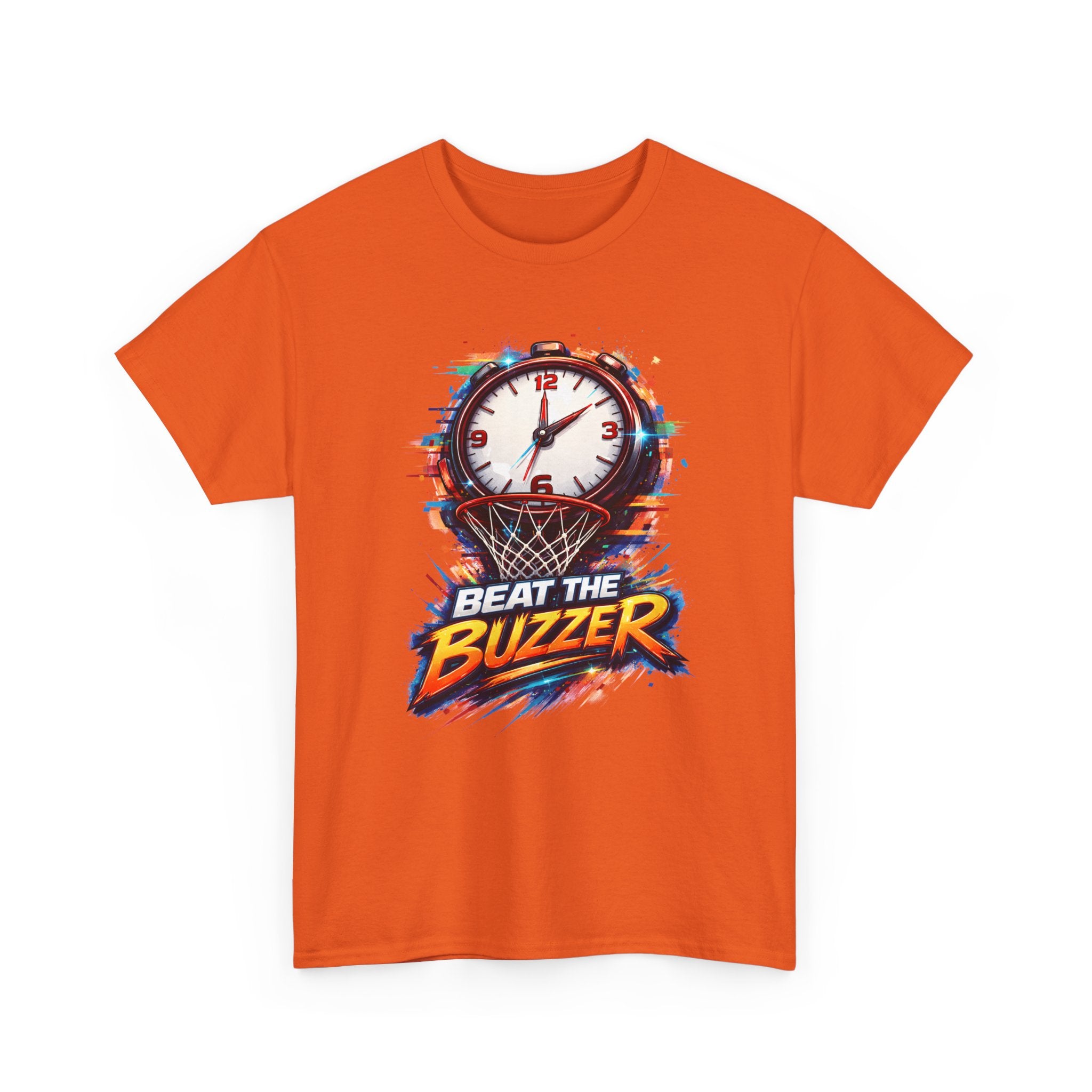 Beat the Buzzer Basketball T-Shirt — Sporty Countdown Graphic Tee