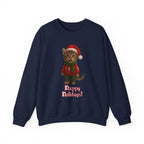 Christmas Kitten Sweatshirt – 'Happy Holidays!' Cute Cat Holiday Crewneck