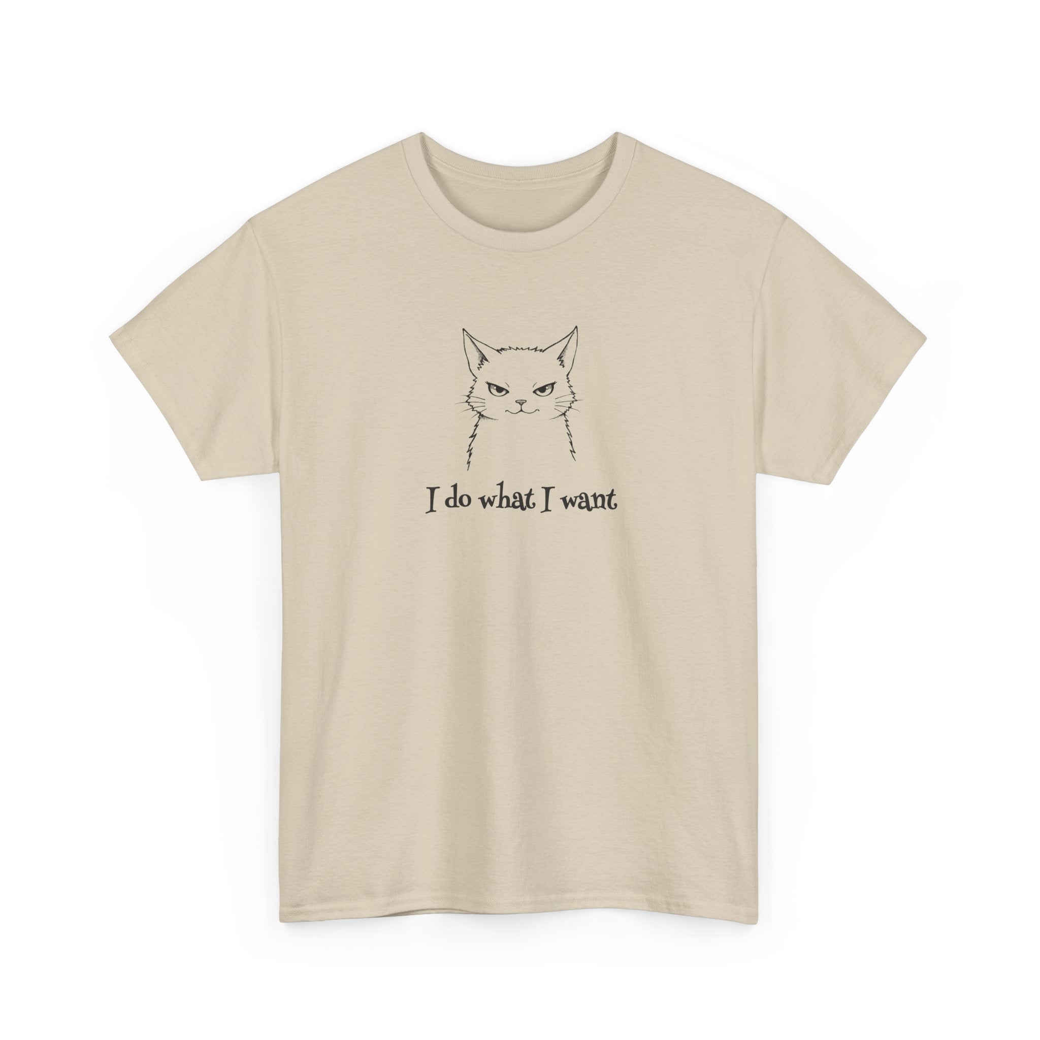 Cat Face Tee — "I Do What I Want" Graphic T-Shirt