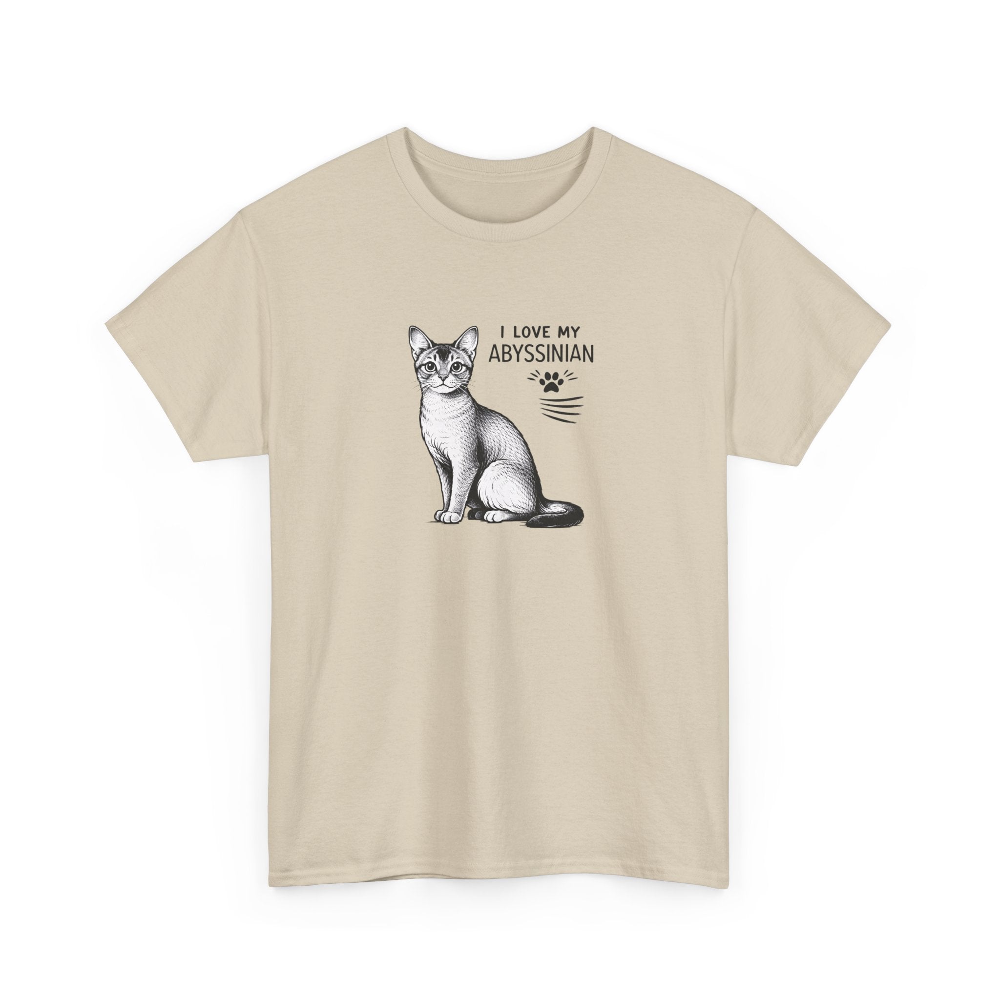 Abyssinian Cat T‑Shirt – "I Love My Abyssinian" Graphic Tee