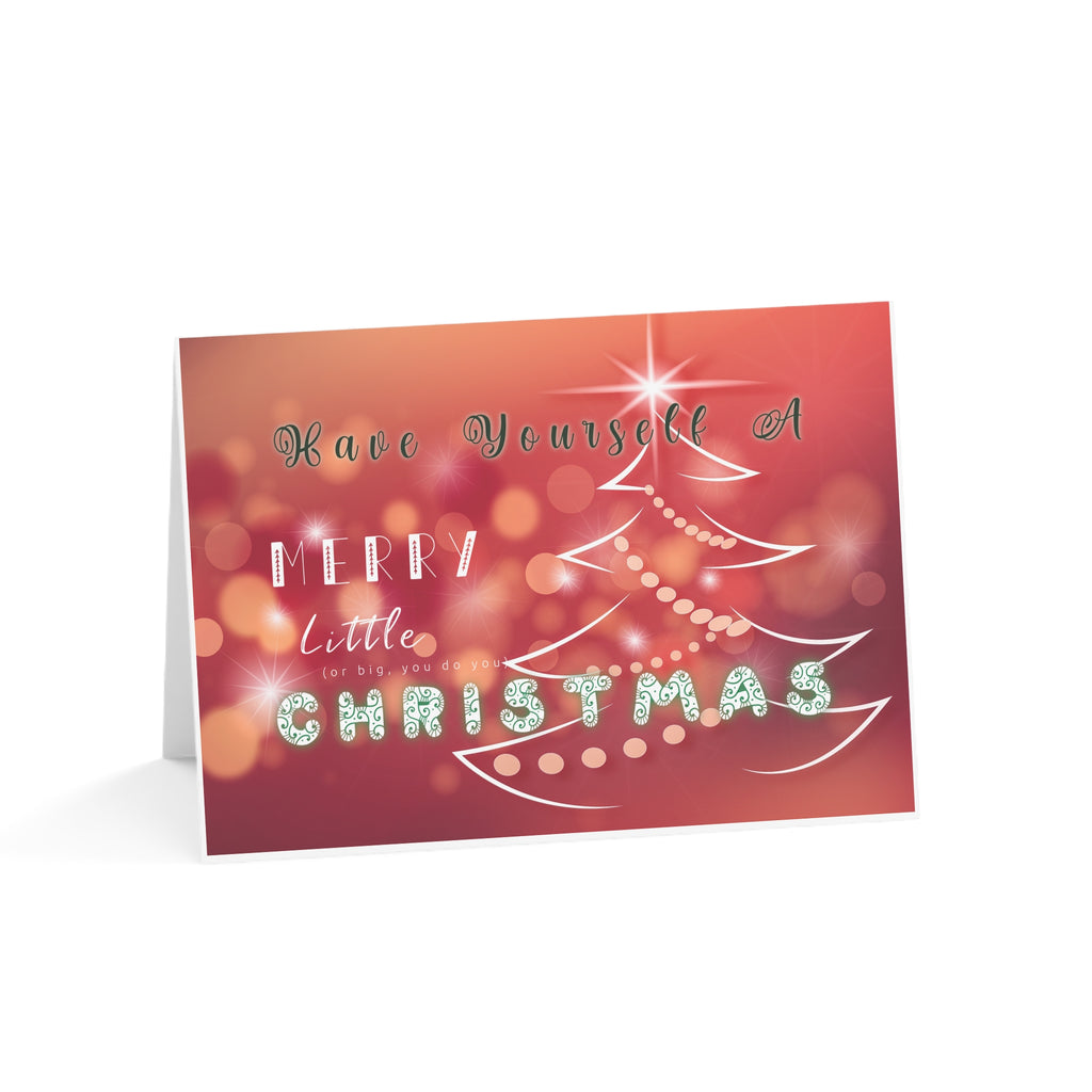 Christmas Greeting Card - "Have Yourself a Merry Little Christmas" Holiday Note Cards (1/10/30/50 pcs)