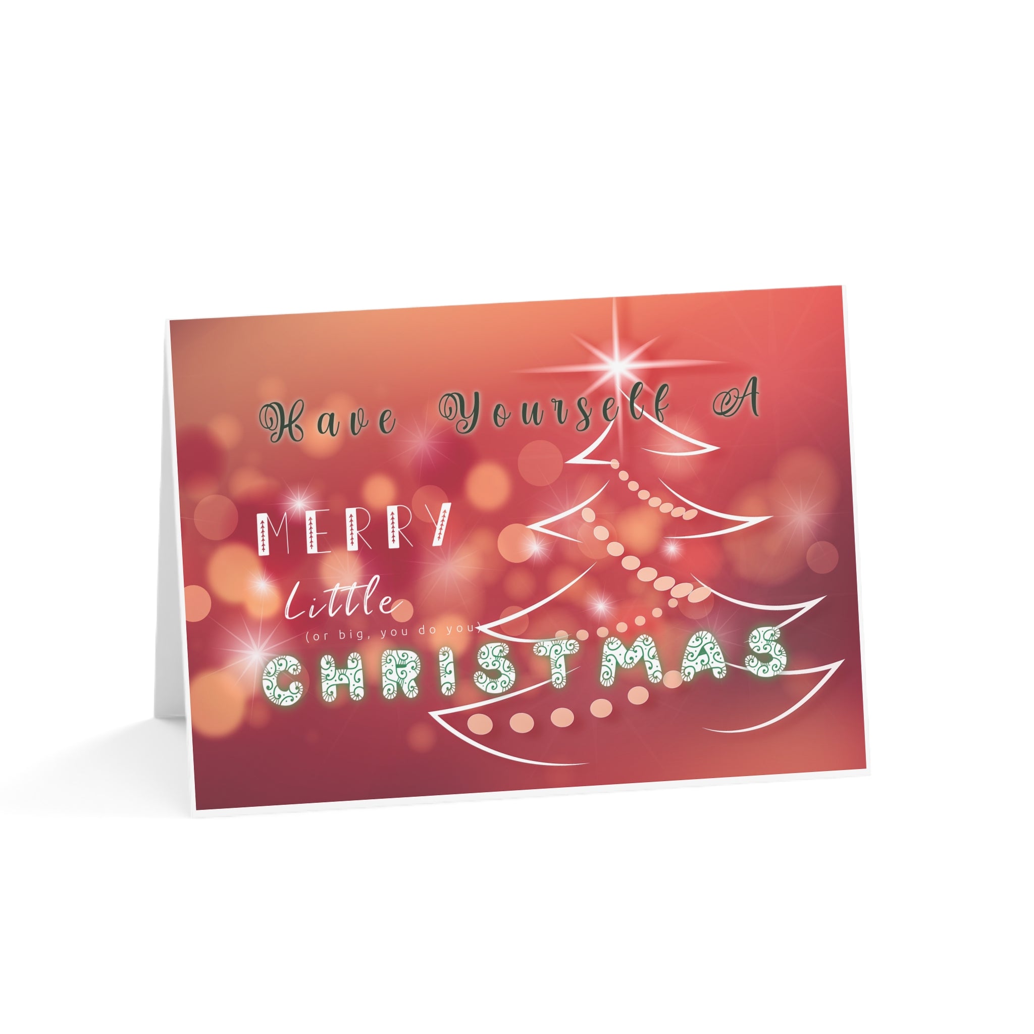 Christmas Greeting Card - "Have Yourself a Merry Little Christmas" Holiday Note Cards (1/10/30/50 pcs)
