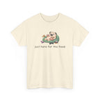 Pug Pizza Tee — "Just Here for the Food" Funny Dog T-Shirt