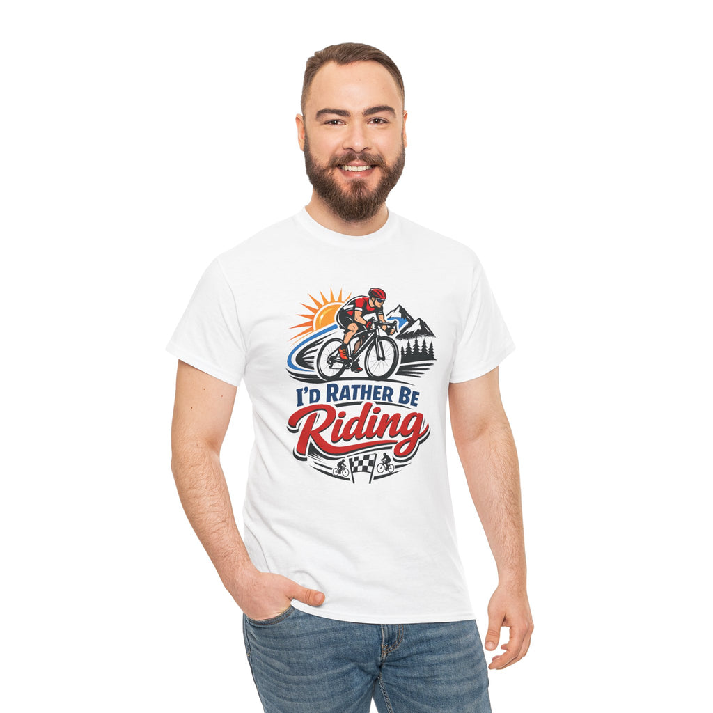 I'd Rather Be Riding T-Shirt — Cyclist Mountain Biking Tee