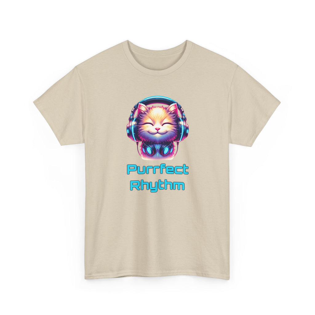 Purrfect Rhythm Tee — Cute Cat DJ Graphic T-Shirt