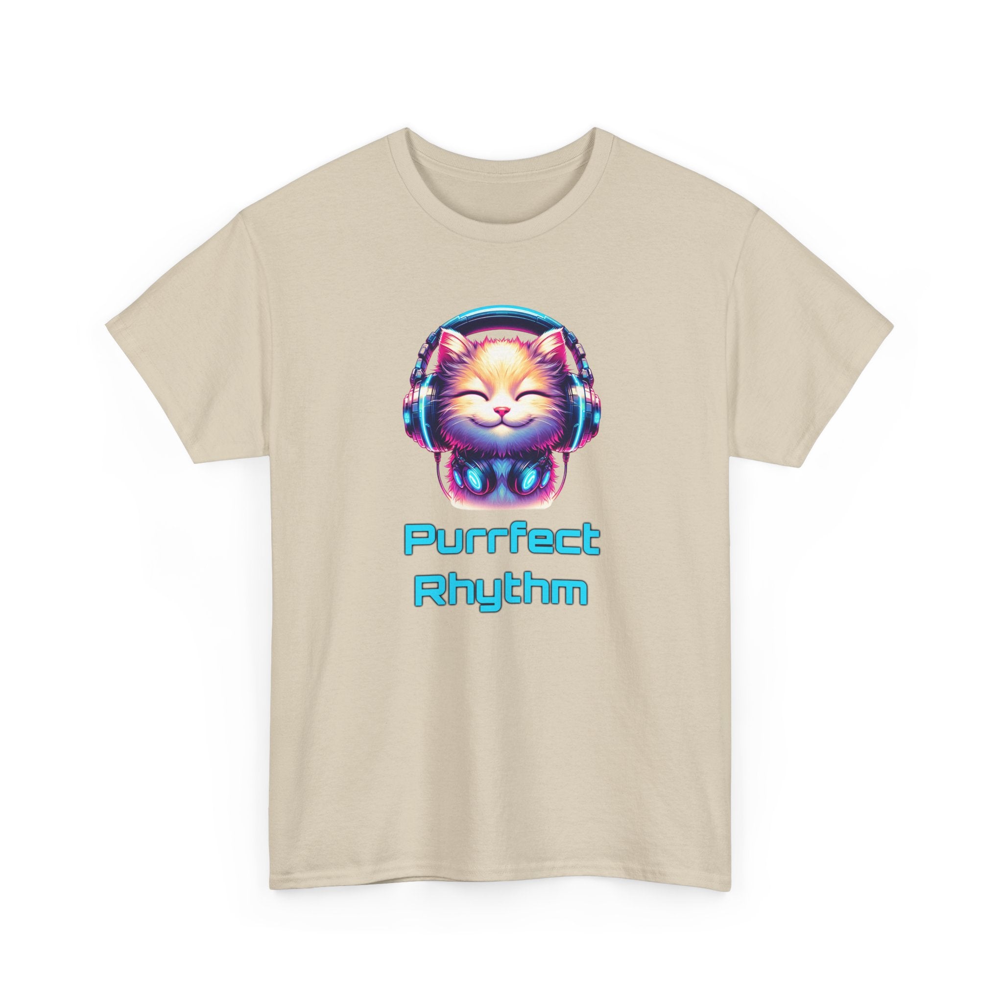 Purrfect Rhythm Tee — Cute Cat DJ Graphic T-Shirt