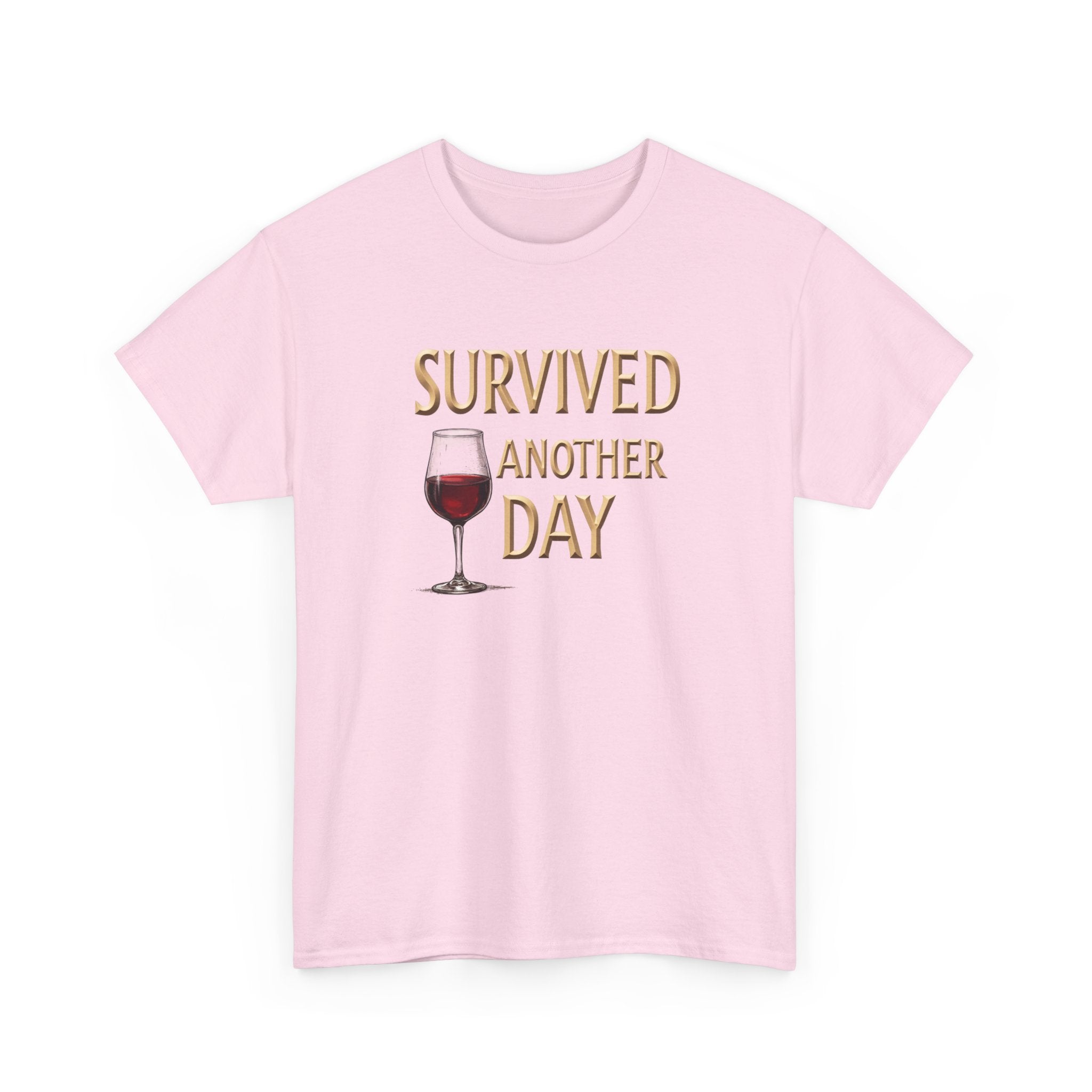Survived Another Day Wine T-Shirt — Funny Wine Lover Tee