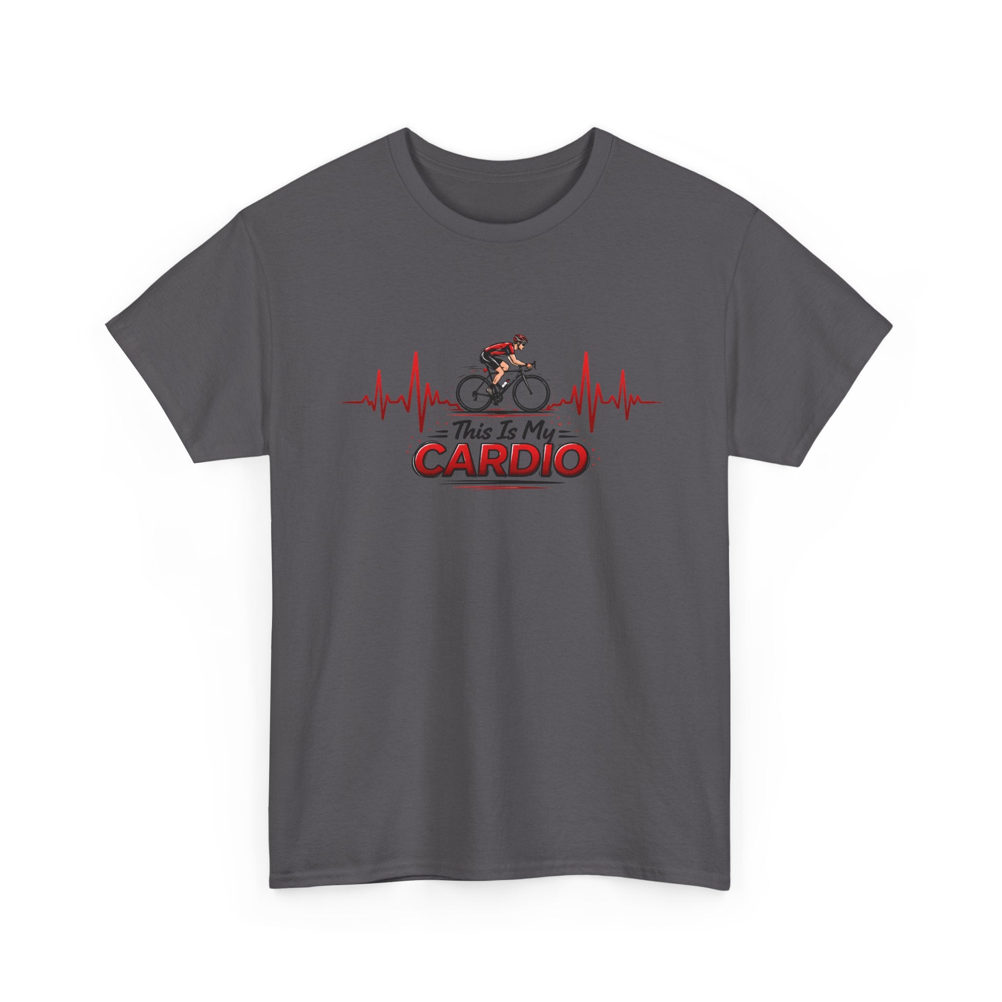 Cycling T‑Shirt — "This Is My Cardio" Bike Heartbeat Tee
