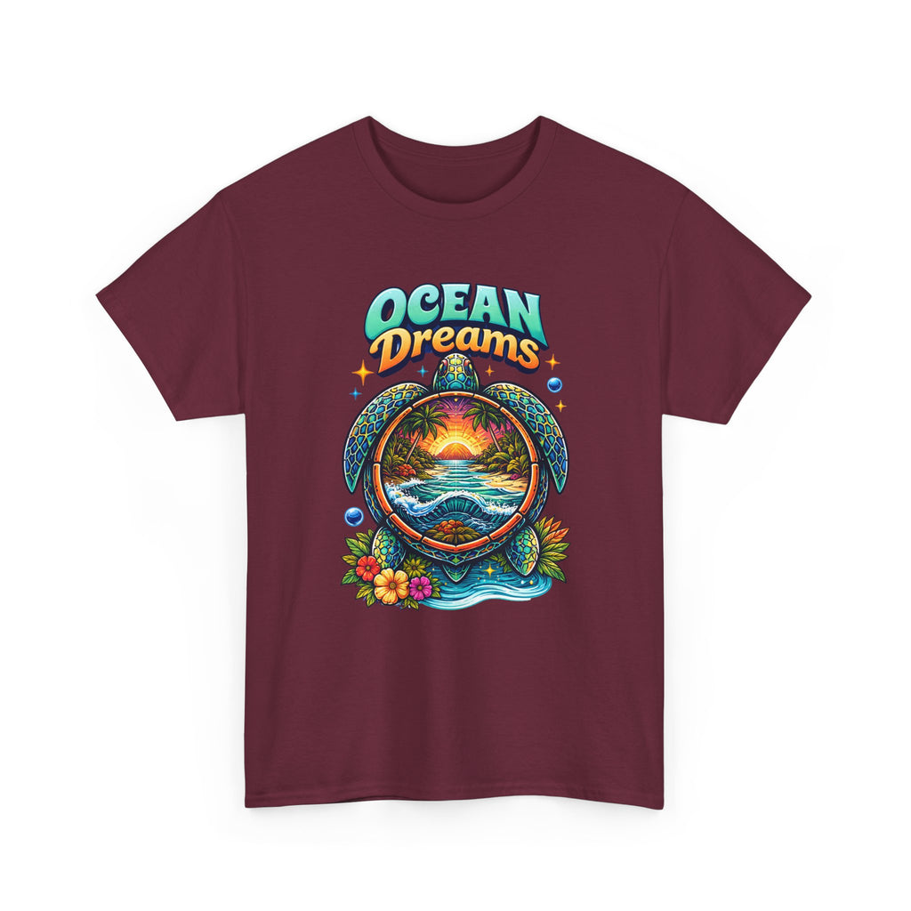 Ocean Dreams T‑Shirt — Tropical Sunset Sea Turtle Graphic Tee
