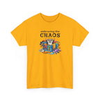 Embracing the Chaos T‑Shirt — Playful Raccoon & Messy Wardrobe Graphic Tee