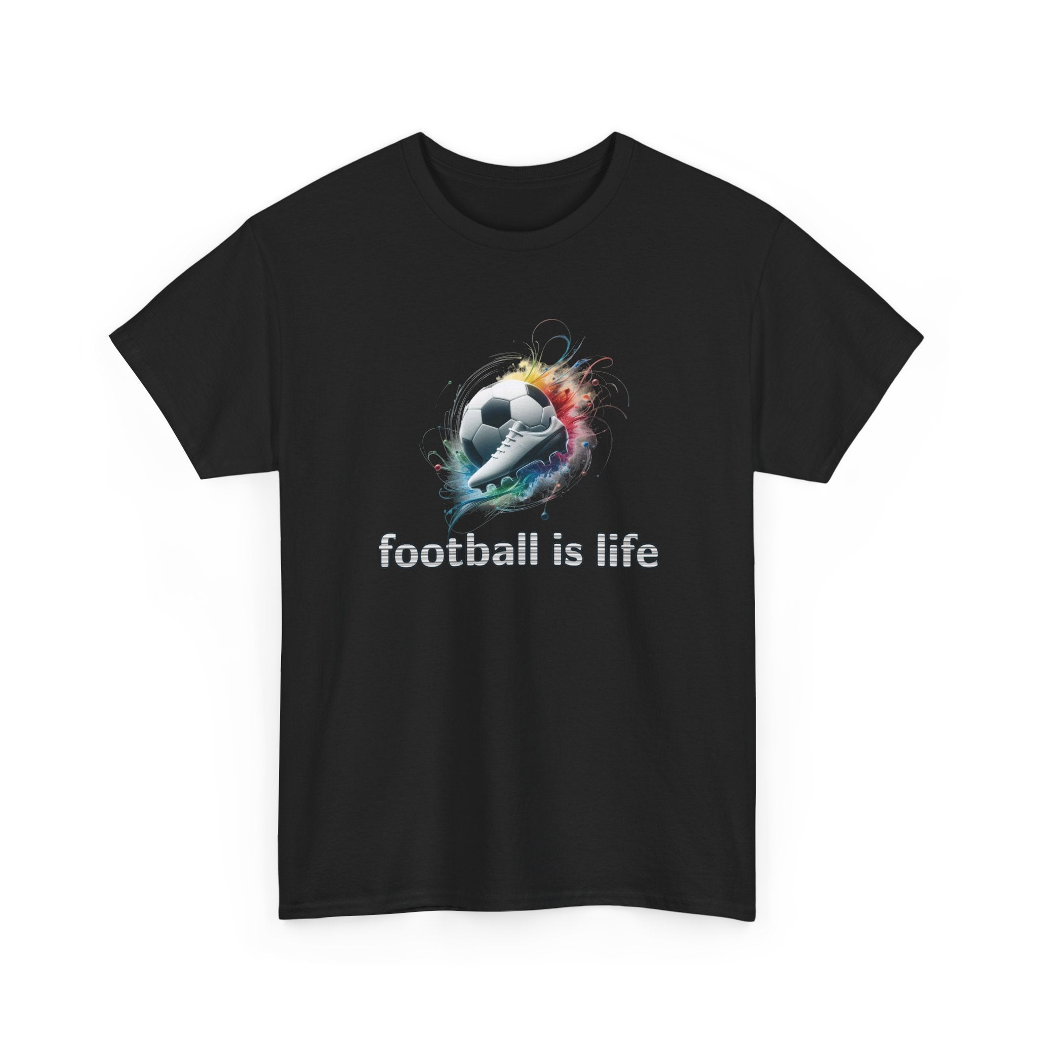 Football Is Life T-Shirt — Color Splash Soccer Ball Tee