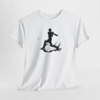 Cricket Silhouette Tee — Batter Hitting Ball Graphic Shirt