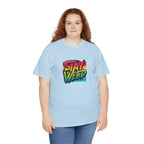 Stay Weird T-Shirt — Retro Rainbow Typography Tee