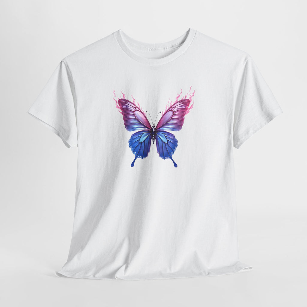 Butterfly Graphic Tee — Pink & Blue Watercolor Butterfly Shirt