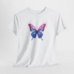 Butterfly Graphic Tee — Pink & Blue Watercolor Butterfly Shirt