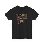 Survived Another Day Wine T-Shirt — Funny Wine Lover Tee