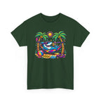 Beach Shark Hammock T‑Shirt — Tropical Summer Vibes Graphic Tee