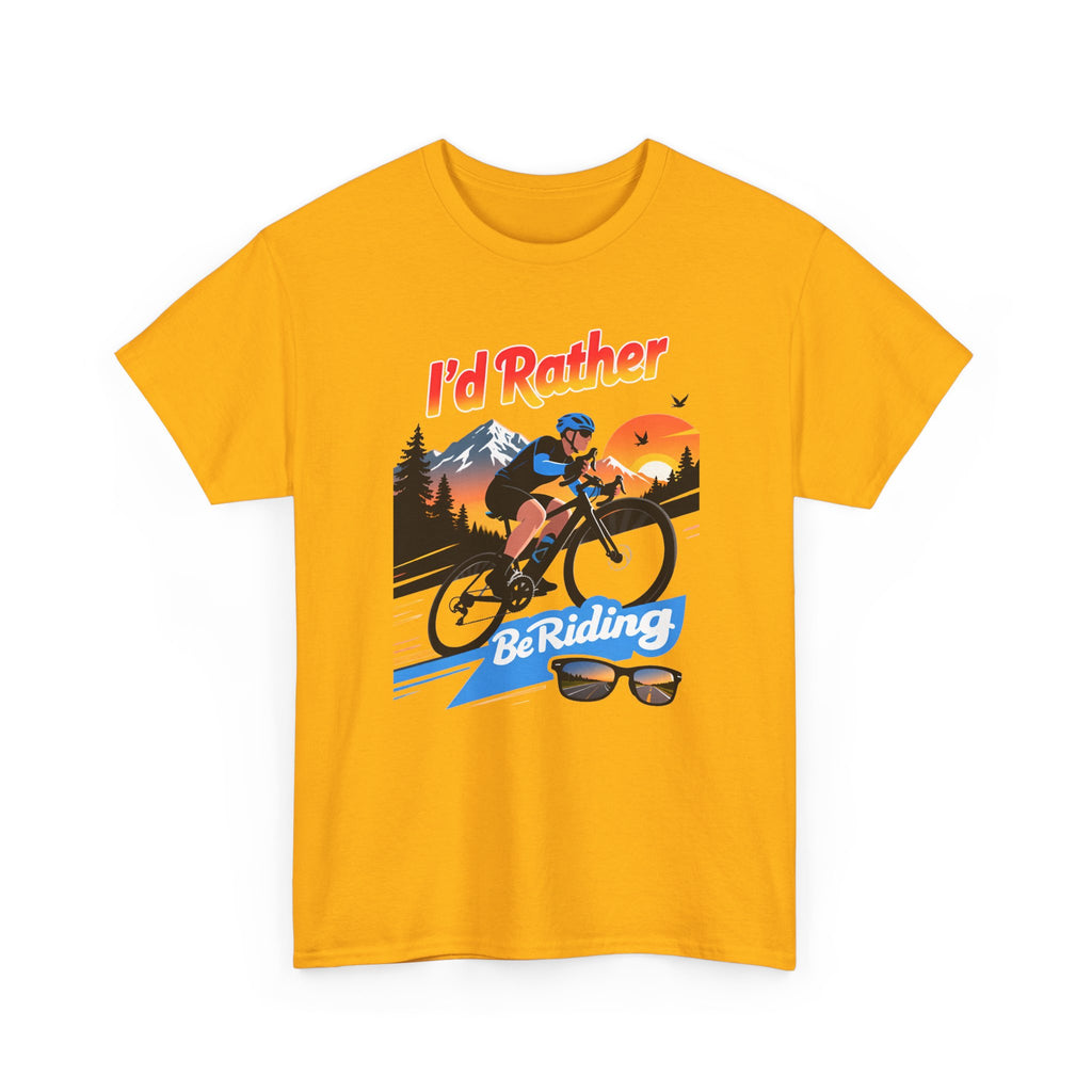 Cycling T-Shirt — "I'd Rather Be Riding" Graphic Tee